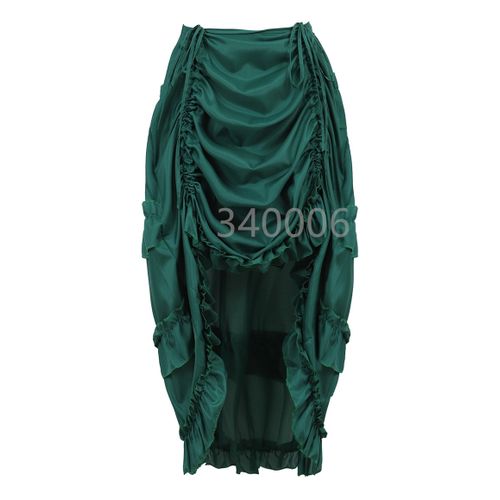 Shop Generic Steampunk Women Skirts Gothic Irregular Shirring Pleated Party  Maxi Long Skirt High Low Costumes Punk Sexy Corset Plus Size Red-6388green  Online