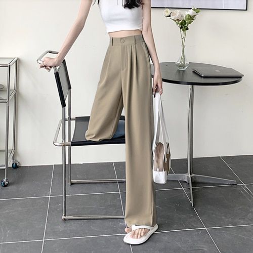 Shop Generic Summer Casual Pants Women Elasticity High Waist All-match  Candy Colors Korean Style Trendy Students Clic Popular Soft Young-khaki  Online