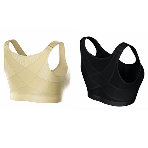 Shop Generic Posture Corrector Lift Up Bra Women Shockproof Sports Support  Fitness Vest Bras-Khaki Black Online