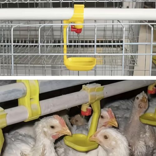 Generic 10Pcs Automatic Chicken N-ipple Drinker with Water Cup, Poultry Water Feeder - image 3