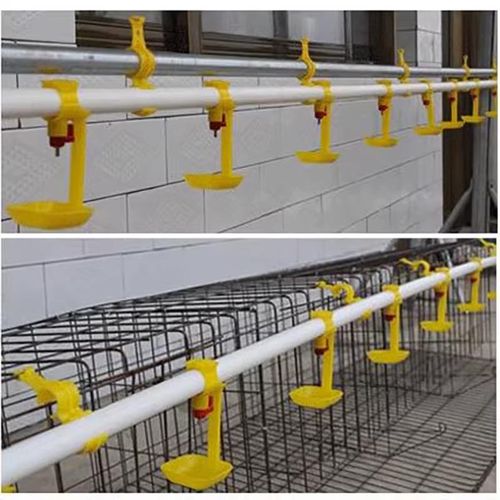 Generic 10Pcs Automatic Chicken N-ipple Drinker with Water Cup, Poultry Water Feeder - image 4