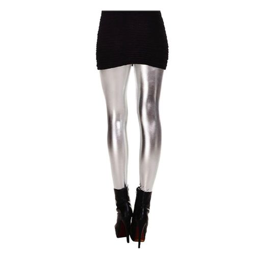 Shop Generic New Fashion Women Leggings Shiny Metallic Color Elastic Online