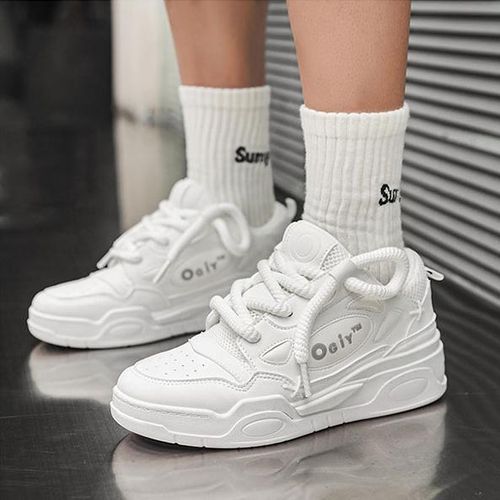 product_image_name-Banagat-Men Comfortable Casual Sport Running Lace Up Sneakers Shoes White-6