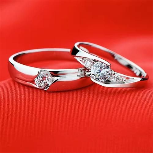 product_image_name-Fashion-2-piece set of men's and women's rings, couple pairing rings, engagement rings, high-end designer jewelry with adjustable opening style-5