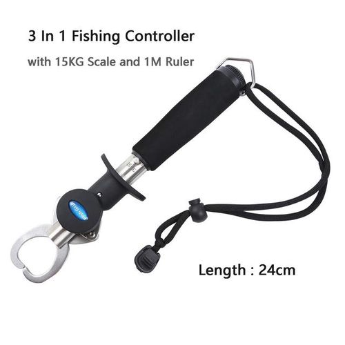 Shop Generic 4 Style Fish Lip Grabber Holder Controller And Pliers Set 3 In  1 Fishing Gripper Fish Holder Grip Tool With Weight Scale Ruler Online