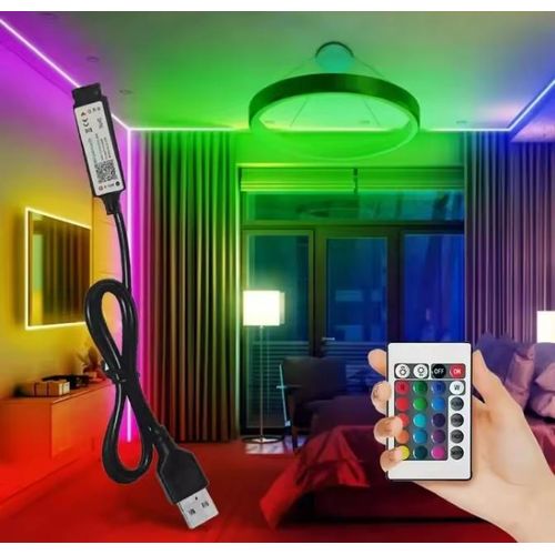 product_image_name-AD-RGB Multi - Coloured Remote Control 4 Metres LED Strip Decorative Multi - Functional Mode - Multicolor-4