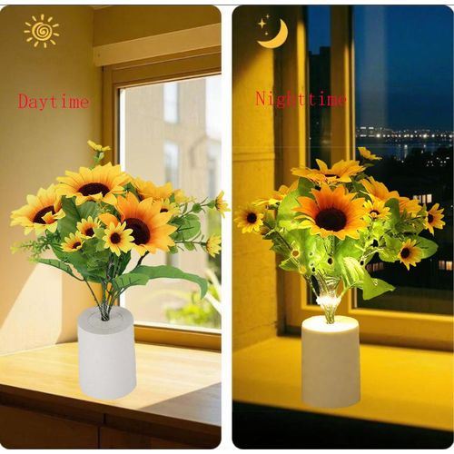 product_image_name-Generic-Sunflower Potted Night Light/Artificial Flower with LED Light/Desktop Mini Decorative Potted Flower-8