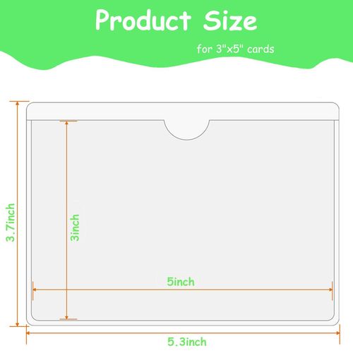 Litoott 12 Pack Self-Adhesive Index Card Pockets,Pockets Labels Holders - image 2