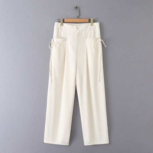 Loose Suit High Waist Pants Women Plus Size Straight Trousers