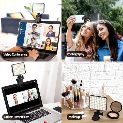 product_image_name-TodyJeyHo-80 LED Phone Light, Selfie Light, Rechargeable Clip Video Light, Adjusted Multiple Light Modes, for Phone, Camera, Laptop, iPad, Light for Phone for Selfie, Video Conference, TikTok, Vlog-6
