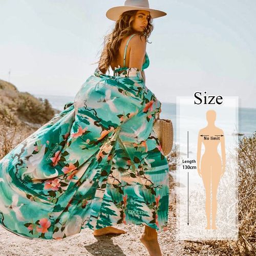 Shop Generic (N734-796)Boho Print Half Sleeve Dress Summer Beach Wear Long  Kimono Plus Size Women Clothes V-neck Lady Loose Dresses N796 DOU Online