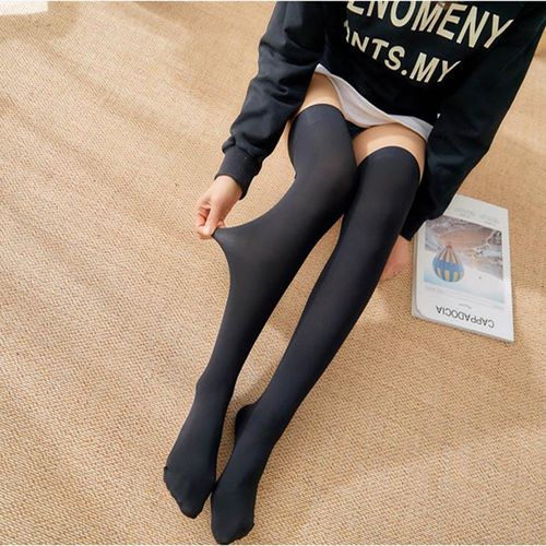 Shop Fashion Black White Striped Long Sock Women Thigh High Socks