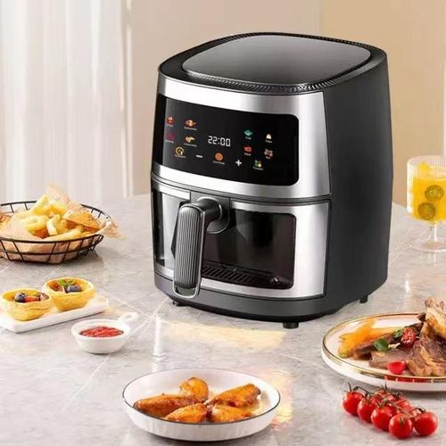 product_image_name-SILVER CREST-8L Smart Touch Digital Air Fryer with Transparent Viewing Window – Stainless Steel - Sliver/Black-3
