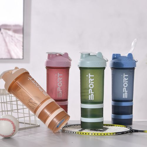 Portable Sports Shaker Bottle Creative Protein Powder Mixing