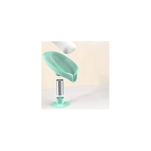 product_image_name-Generic-Soap Box Soap Rack Household Punch-free Suction Cup Leaf - Green-2