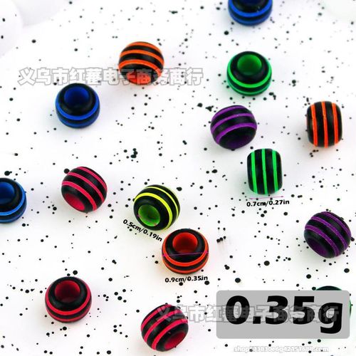 product_image_name-Generic-20 PCS Colorful Dreadlock Hair Beads – Neon Stripe Braiding Accessories for Braids & Locs-2