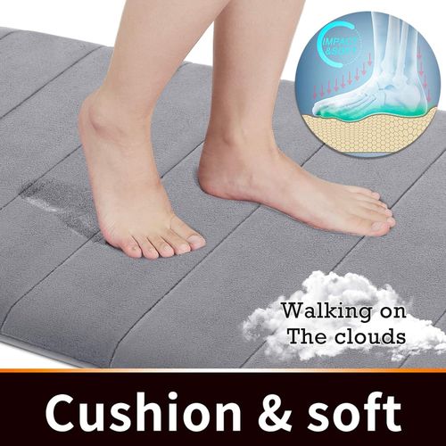 Generic Memory Foam Bath Mat Rug, Non-Slip, Super Absorbent, Quick Drying Bathroom Rug - image 2