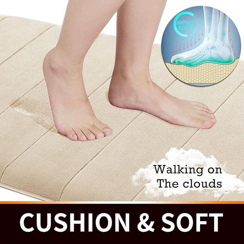 Generic Memory Foam Bath Mat Rug, Non-Slip, Super Absorbent, Quick Drying Bathroom Rug - image 7