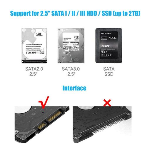 Generic External Hard Drive Disk Storage Devices 2.5'' USB 3.0 SATA High Speed 2TB Box - image 6