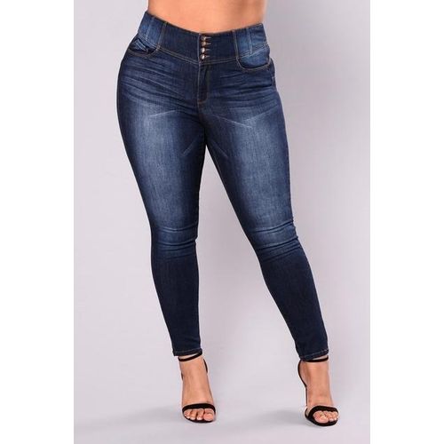 Shop 16 Jeans High Waist Calca Jeans Plus Size 5xl Women Slim Long