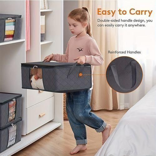 product_image_name-Generic-Foldable Storage Bag, 6 Pack, with Reinforced Handles-2