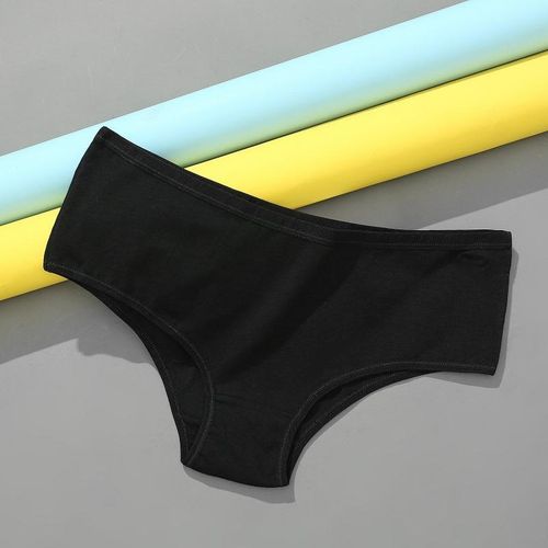 product_image_name-Fashion-Women's Cotton Panties Plus Size 50-70KG High-Cut Full Coverage Briefs Stretch Cool Underwear for Women 3 Pieces Pack-5