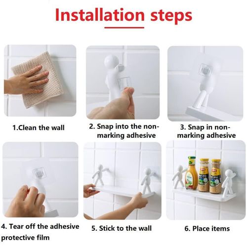 product_image_name-White Label-2Pcs Bathroom Shelf Wall Mounted - White-3