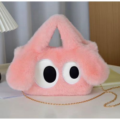 product_image_name-Fashion-New 2025 Big Eyes Puppy Colorful Plush Bags -7