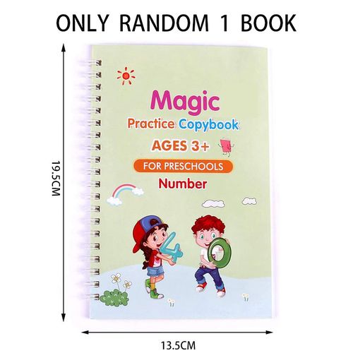 4 Magic Practice Books Reusable Full English Preschool Hard - Temu