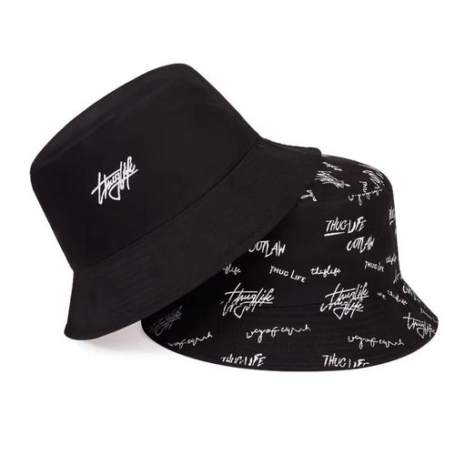 product_image_name-Fashion-2pcs Unisex Letter Embroidery Bucket Hats-2