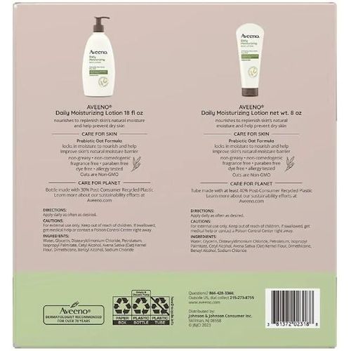 product_image_name-Generic-Aveeno Daily Moisturizing hydrating Body Lotion Set - 3-Pack With Prebiotic Oat  (Fragrance Free)-5