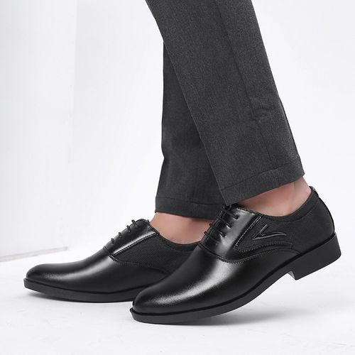 Shop Fashion Men's Casual PU Leather Shoes Business Dress Shoes-black ...
