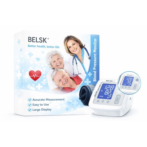 product_image_name-Generic-BELSK Automatic Digital Blood Pressure Monitor – Accurate BP Machine with Large Display & Arm Cuff for Home Use-1