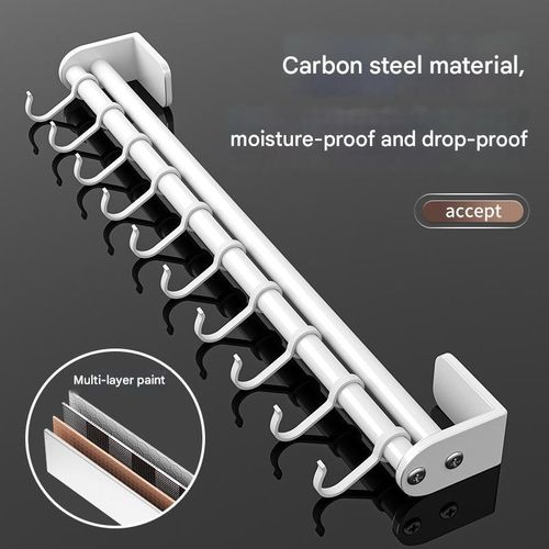 product_image_name-Generic-50cm double-pole kitchen storage rack, spatula/spoon/wall-mounted storage rack-3