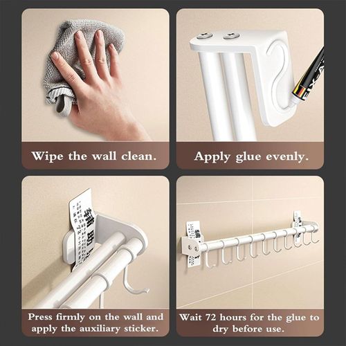 product_image_name-Generic-50cm double-pole kitchen storage rack, spatula/spoon/wall-mounted storage rack-7