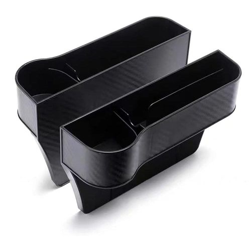 Shop Acara Car Seat Gap Filler Organizer Storage Box Front Seat Console  Side Pocket with Cup Holder Carbon Fiber Storage Bag, 2PCS Online
