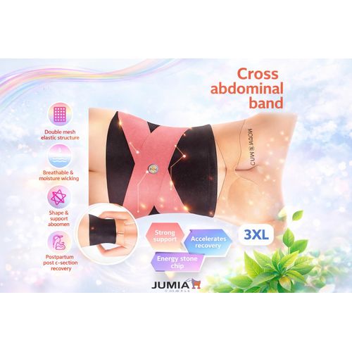 product_image_name-Generic-Women Waist Trainer Cross Abdominal Band – Tummy Control Slimming Belt, Postpartum Support Body Shaper, Breathable Waist Cincher (3XL)-2