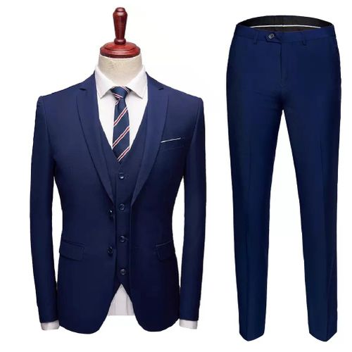 product_image_name-Fashion-(3PCS)Men's  Suit (Jacket, Tie, Pants) - Blue-6