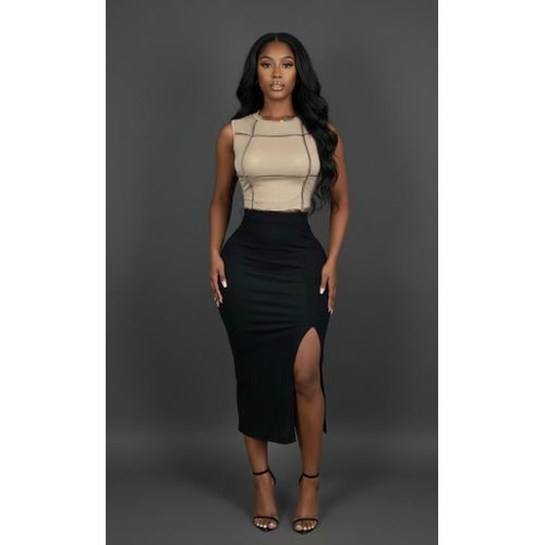 product_image_name-Pretty Little Thing-Women's Sleeveless Crop Top - Beige-1