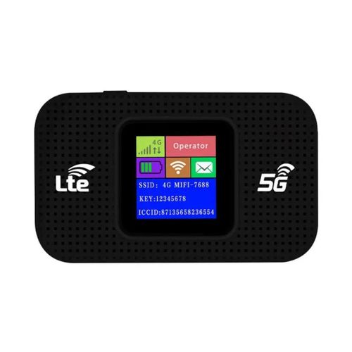 Generic MF68E Portable 4G LTE/5G Mobile WiFi Router with Type-C Charging- Black - image 2