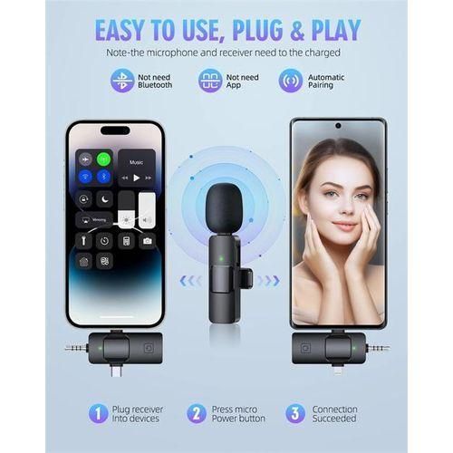 product_image_name-Generic-TECHMASTERS K15 3-in-1 Wireless Lavalier Microphone with Type-C for iPhone, Android, and iPad (2 Microphones)-8