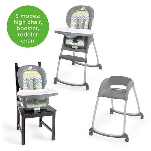 product_image_name-Generic-Adjustable 3 in 1 Baby Highchair - in Booster Seat High Chair - White/Grey-1