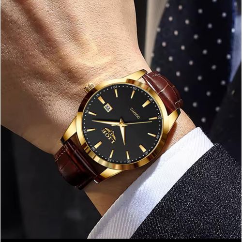 product_image_name-Lige-Classic Mens Leather Watch- Brown/Black-3