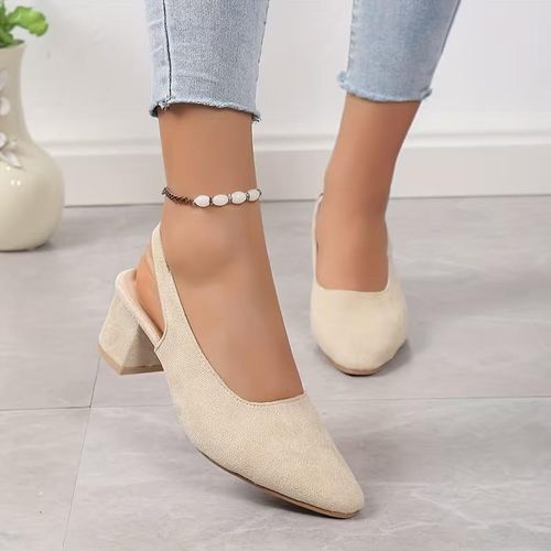 product_image_name-Generic-Women's High Heels, Straight-Cut Casual 997, Women Shoes - Beige -3