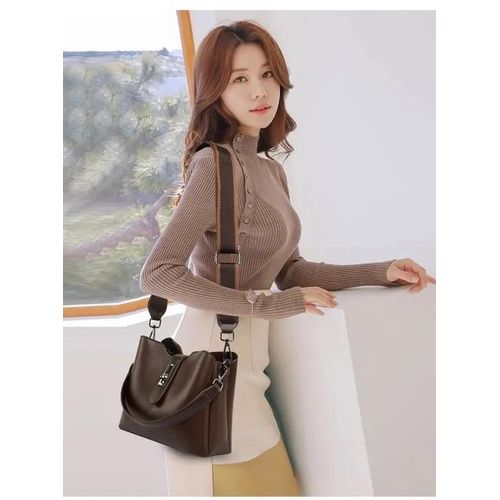 product_image_name-Fashion-2025 New Designer Three Straps Bucket Bag for Women - Multi-layer Storage,Large Capacity, Classic, Casual Trendy,Versatile, Shoulder, Crossbody & Tote Bag Moms Handbags Everyday Purses for Women-3