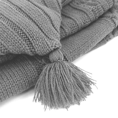 product_image_name-Generic-Baby swaddle blanket, knitted sleeping bag, baby blanket, stroller blanket (dark gray) (0-6 months)-5