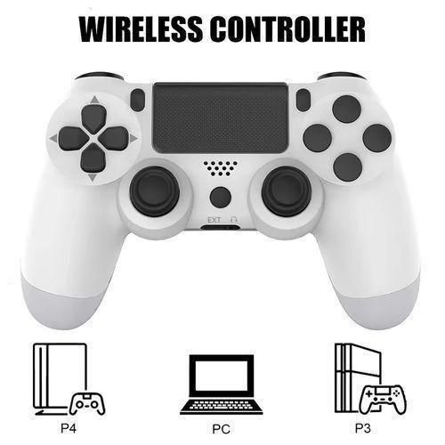 product_image_name-Generic-Wireless Bluetooth Controller For PS4 PS3 And PC Console - White-1