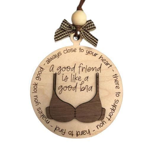 Shop Generic Reusable Bra Hanging Decoration Bff Bra Bowknot Wooden Hanging  Brown Online