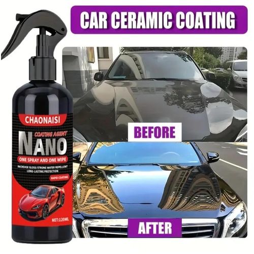 product_image_name-Nano-Car Crystal Coating Ceramic Spray Agent - Waterproof Liquid Polish - Give Protective Layer Car Exterior Super Brightening (120ml*1 )-4