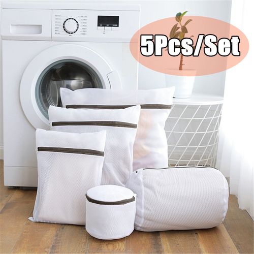 Shop Generic 5Pcs Zipped Mesh J Laundry Bag Wash Net Underwear Socks Bra  Online